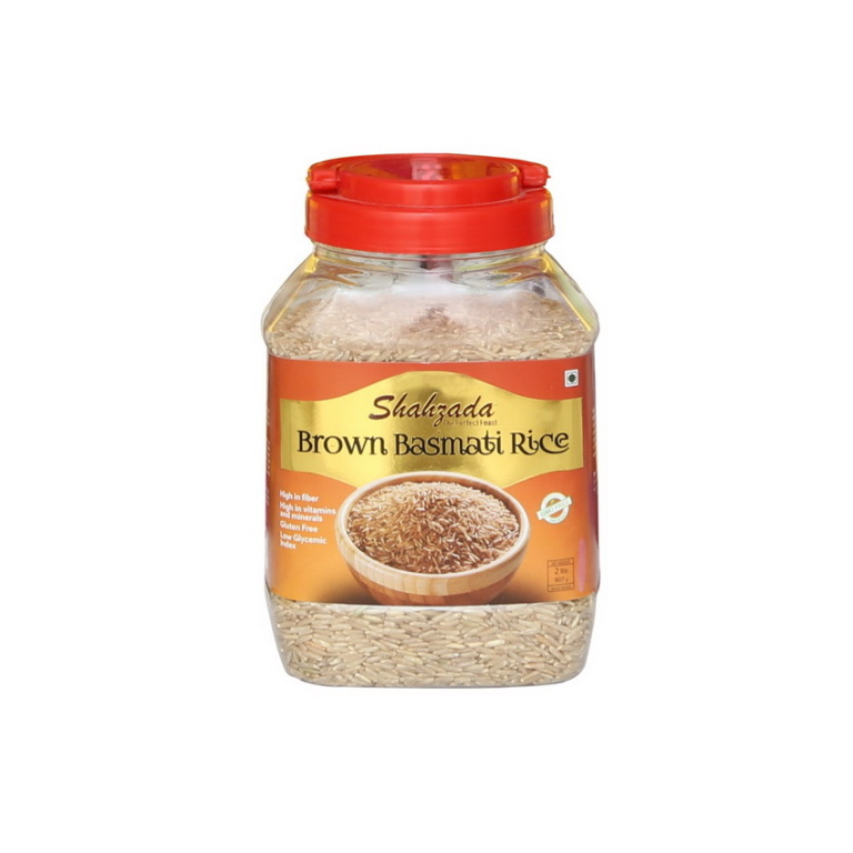 Shahzada Brown Basmati Rice 2 lbs x 20 (Jar) Mega International Foods