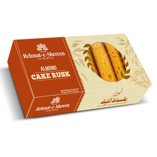 R Shereen Cake Rusk Almond 300g x 24 - Mega International Foods Aust